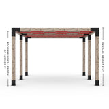 Toja Grid Double Pergola _12x16_crimson