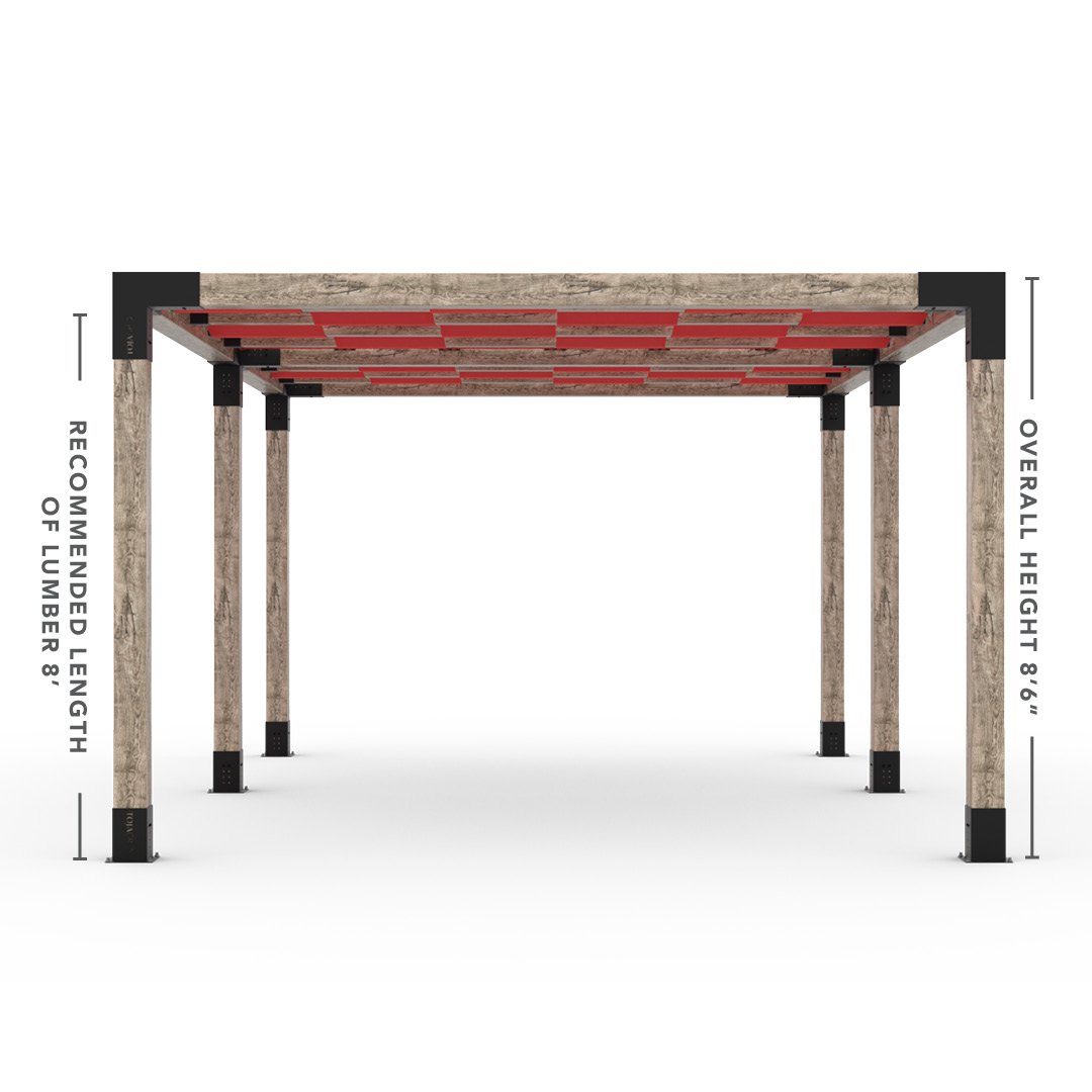 Toja Grid Double Pergola _12x18_crimson