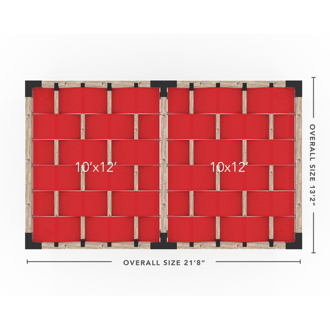 Toja Grid Double Pergola _12x20_crimson