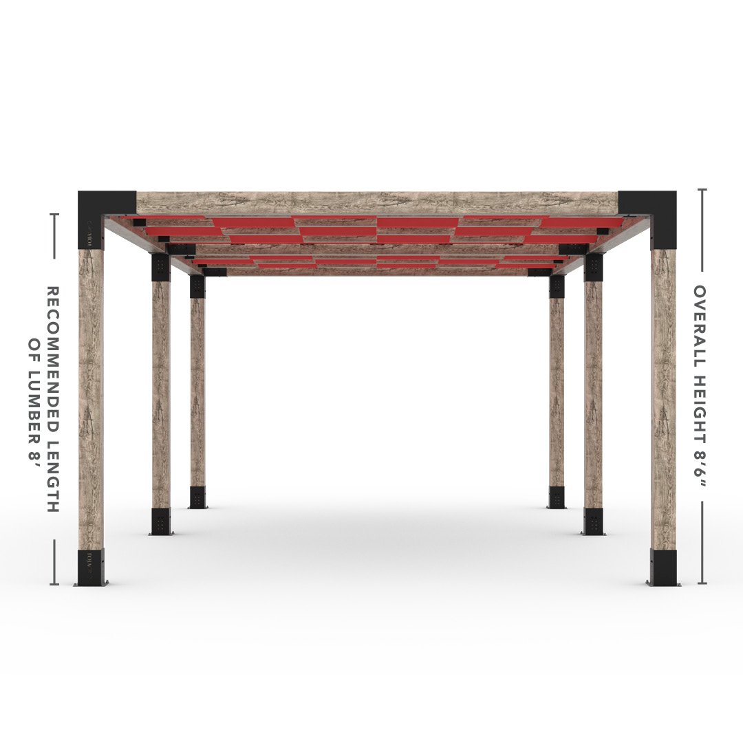 Toja Grid Double Pergola _12x22_crimson