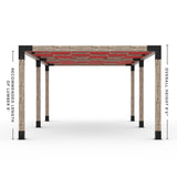 Toja Grid Double Pergola _12x22_crimson