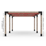 Toja Grid Double Pergola _12x24_crimson