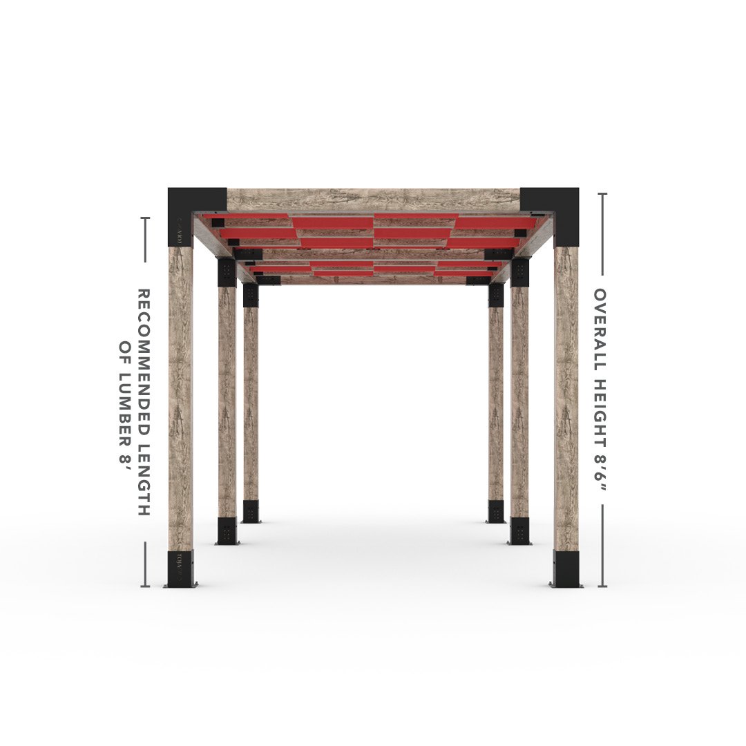 Toja Grid Double Pergola _8x18_crimson