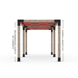 Toja Grid Double Pergola _8x18_crimson