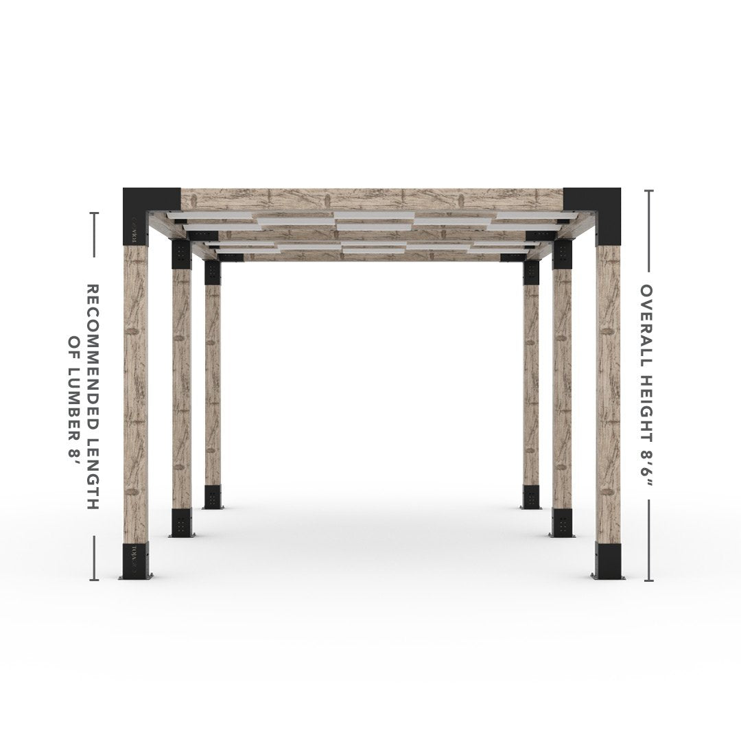 Toja Grid Double Pergola _10x16_white