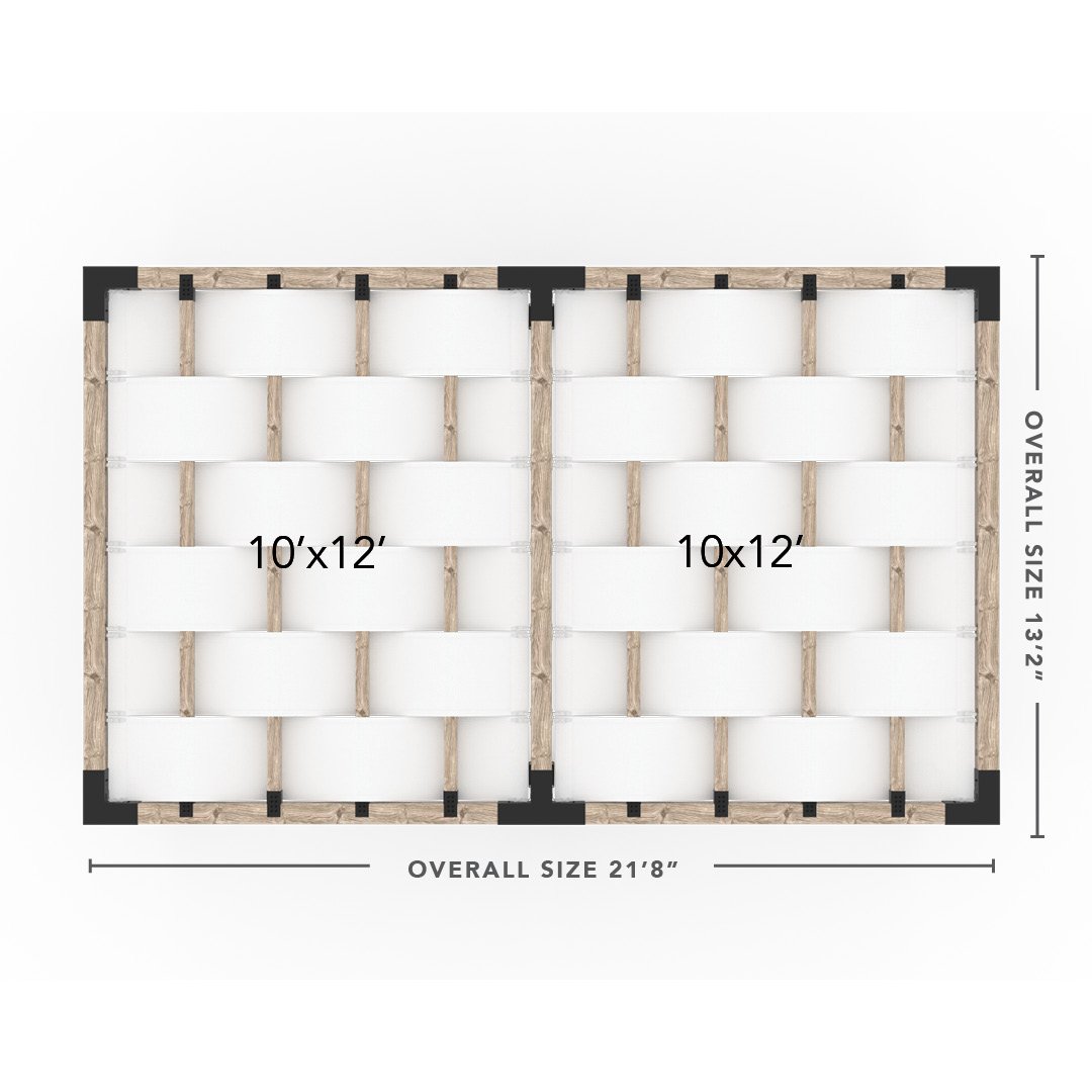 Toja Grid Double Pergola _12x20_white