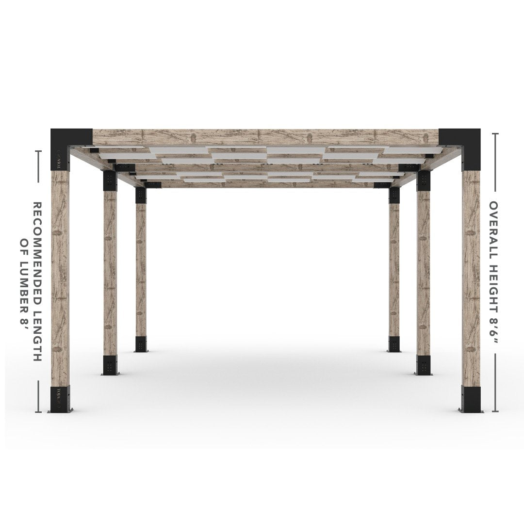 Toja Grid Double Pergola _12x20_white