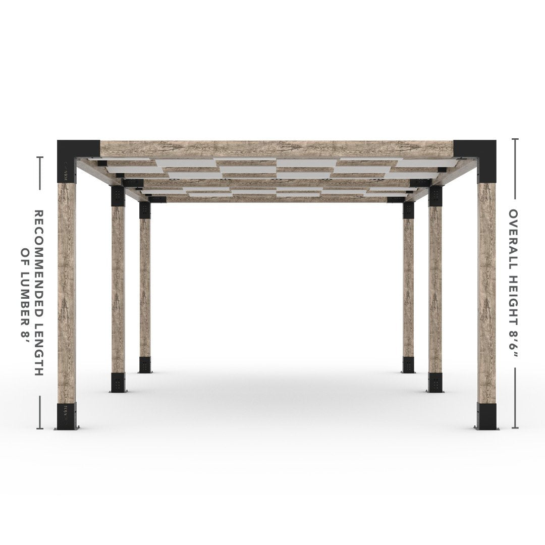 Toja Grid Double Pergola _12x22_white