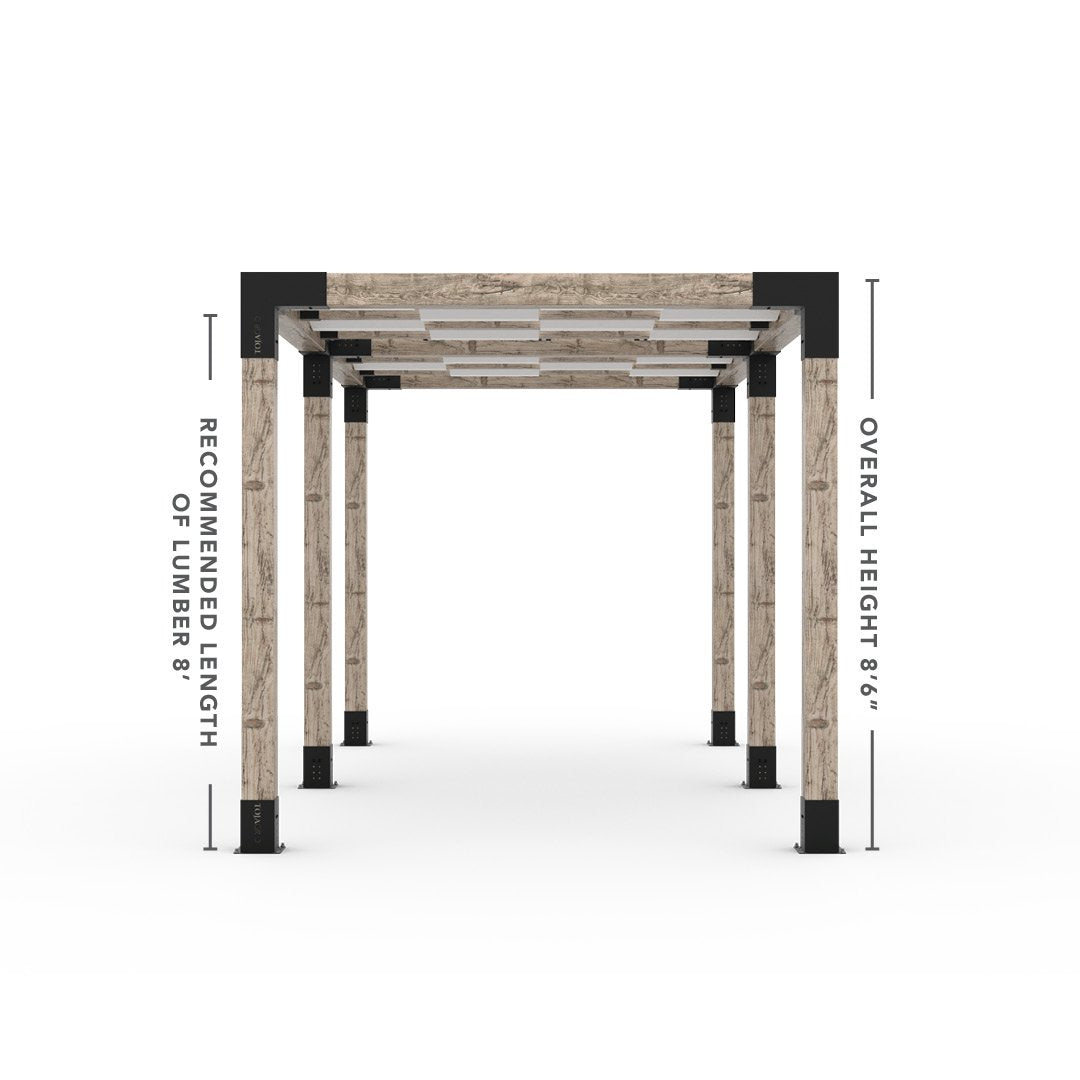 Toja Grid Double Pergola _8x16_white