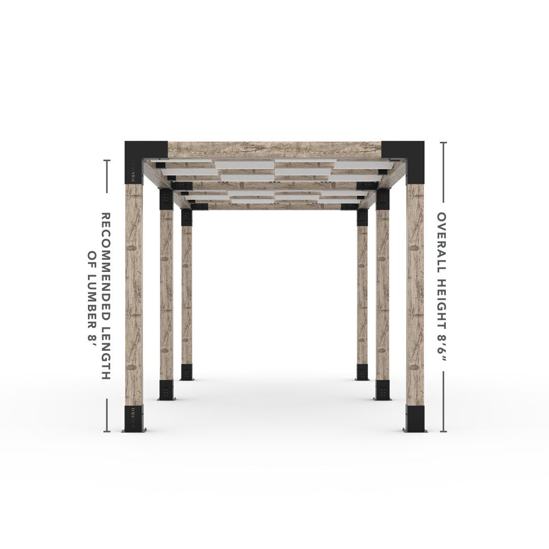 Toja Grid Double Pergola _8x20_white