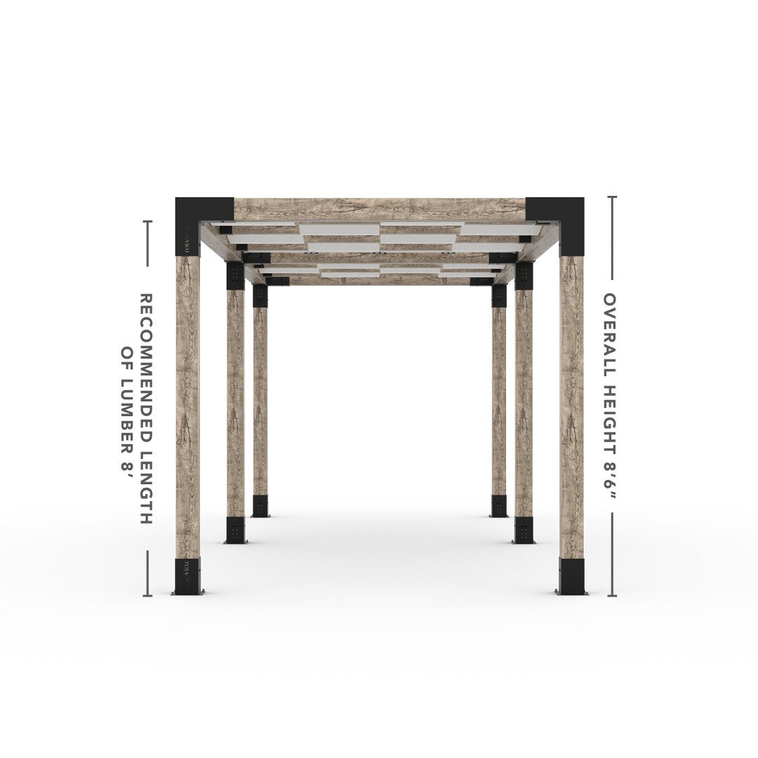 Toja Grid Double Pergola _8x22_white