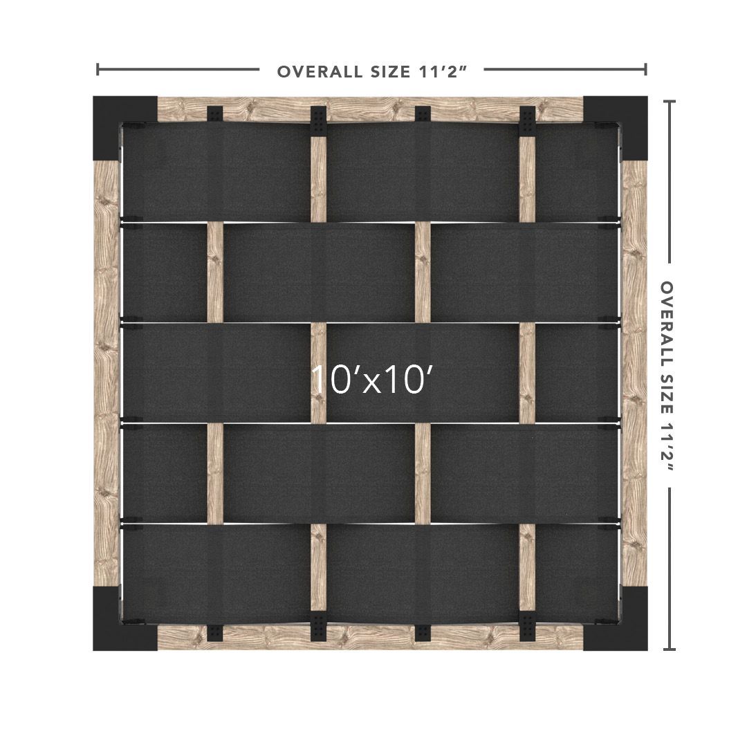 Toja Grid Double Pergola _10x10_graphite