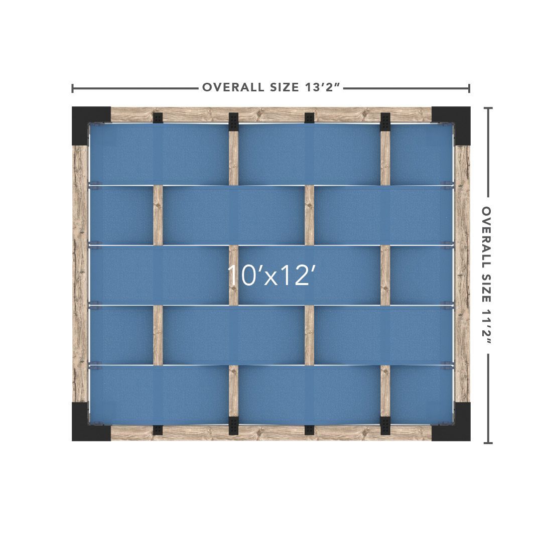 Toja Grid Double Pergola _10x12_denim