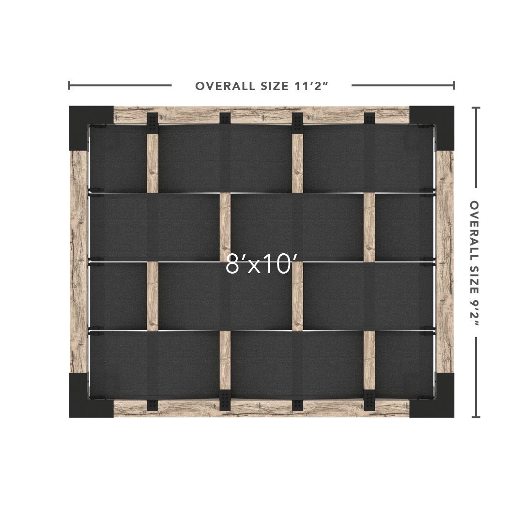 Toja Grid Double Pergola _8x10_graphite