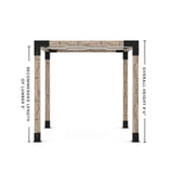 Toja Grid Double Pergola _8x10_white