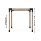 Toja Grid Double Pergola _8x12_crimson