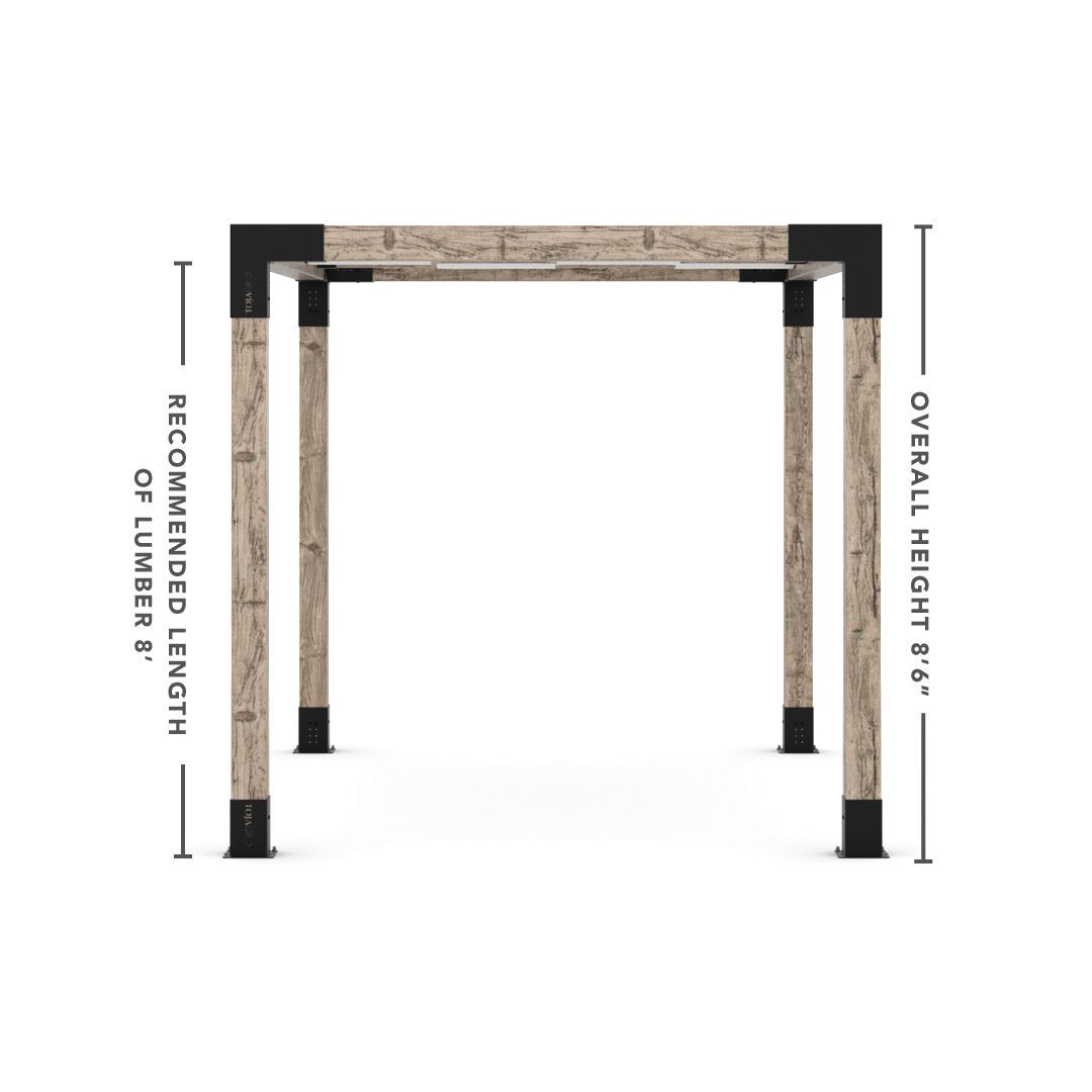 Toja Grid Double Pergola _8x12_white