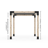 Kit Pergola avec VOILE D'OMBRAGE pour poteaux bois 4x4