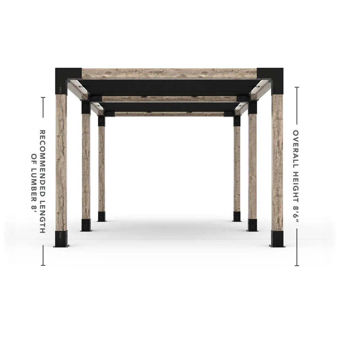 Double Pergola Kit with 2 Shade Sail