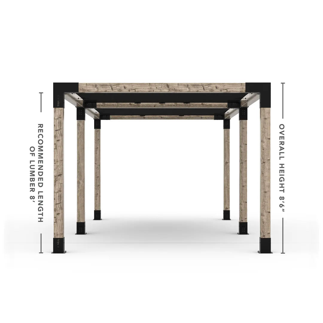 Double Pergola Kit with 2 Shade Sail