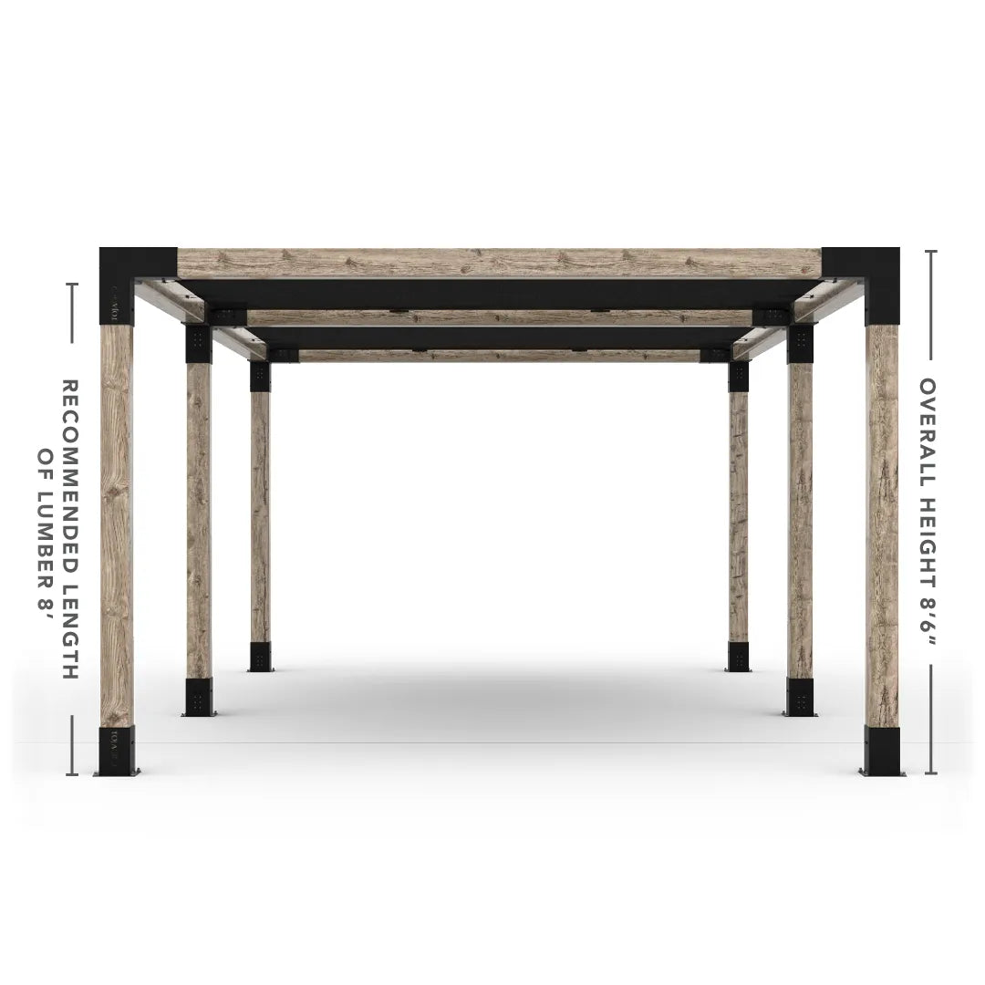 Double Pergola Kit with 2 Shade Sail