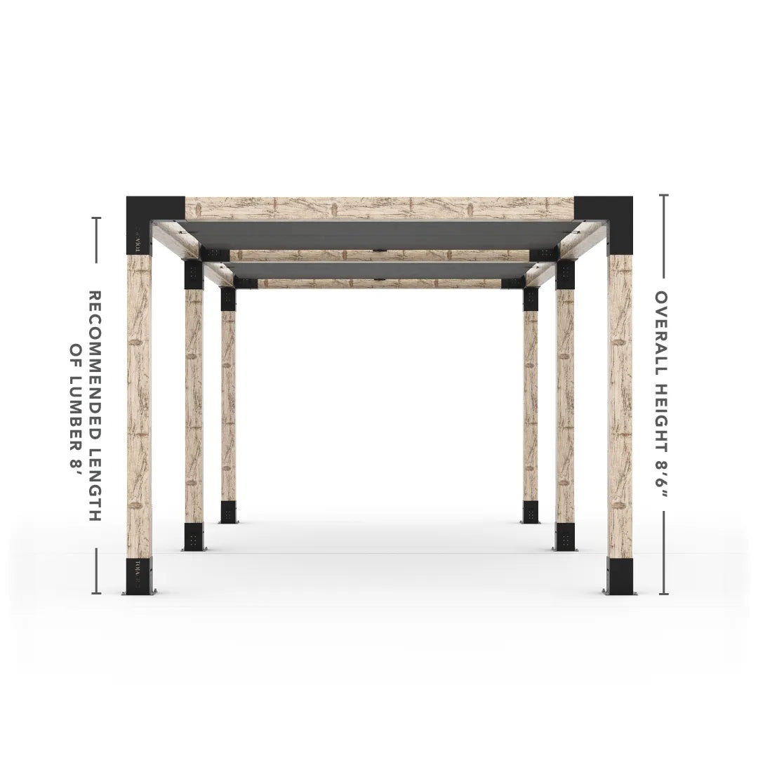 Double Pergola Kit with 2 Shade Sail