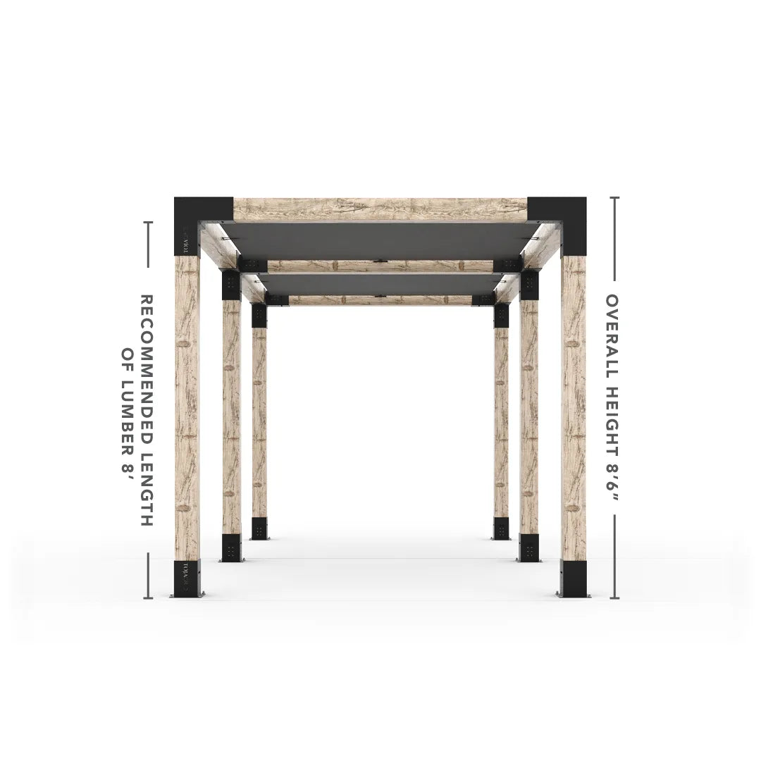 Double Pergola Kit with 2 Shade Sail
