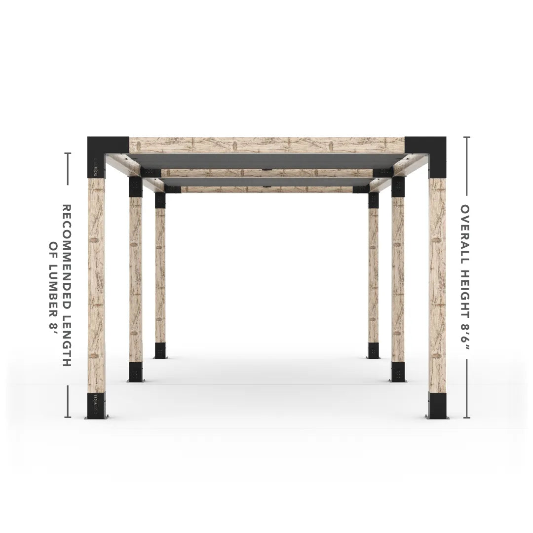 Double Pergola Kit with 2 Shade Sail