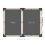 Double Pergola Kit with 2 Shade Sail