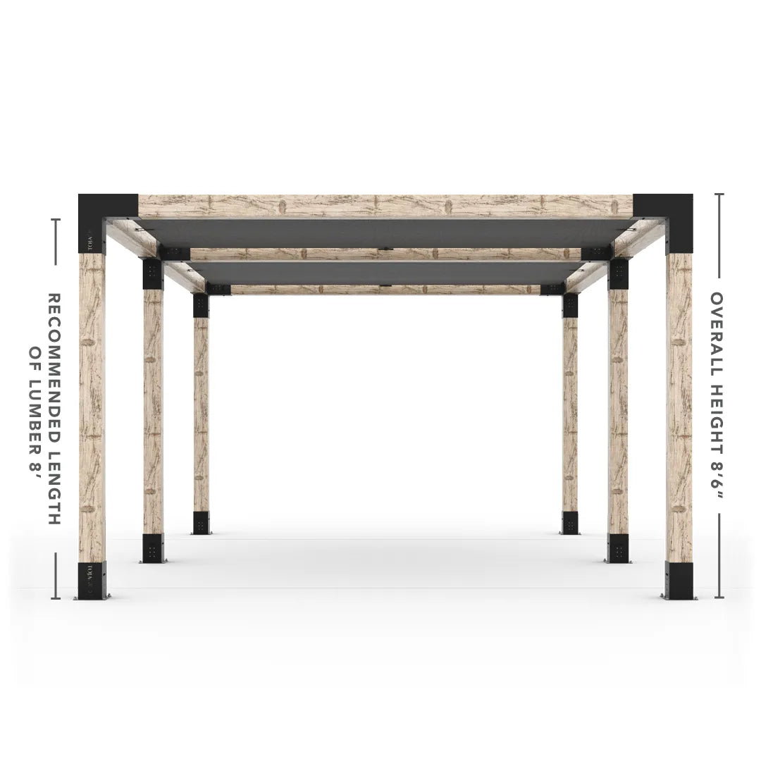 Double Pergola Kit with 2 Shade Sail