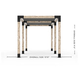 Double Pergola Kit with 2 Shade Sail