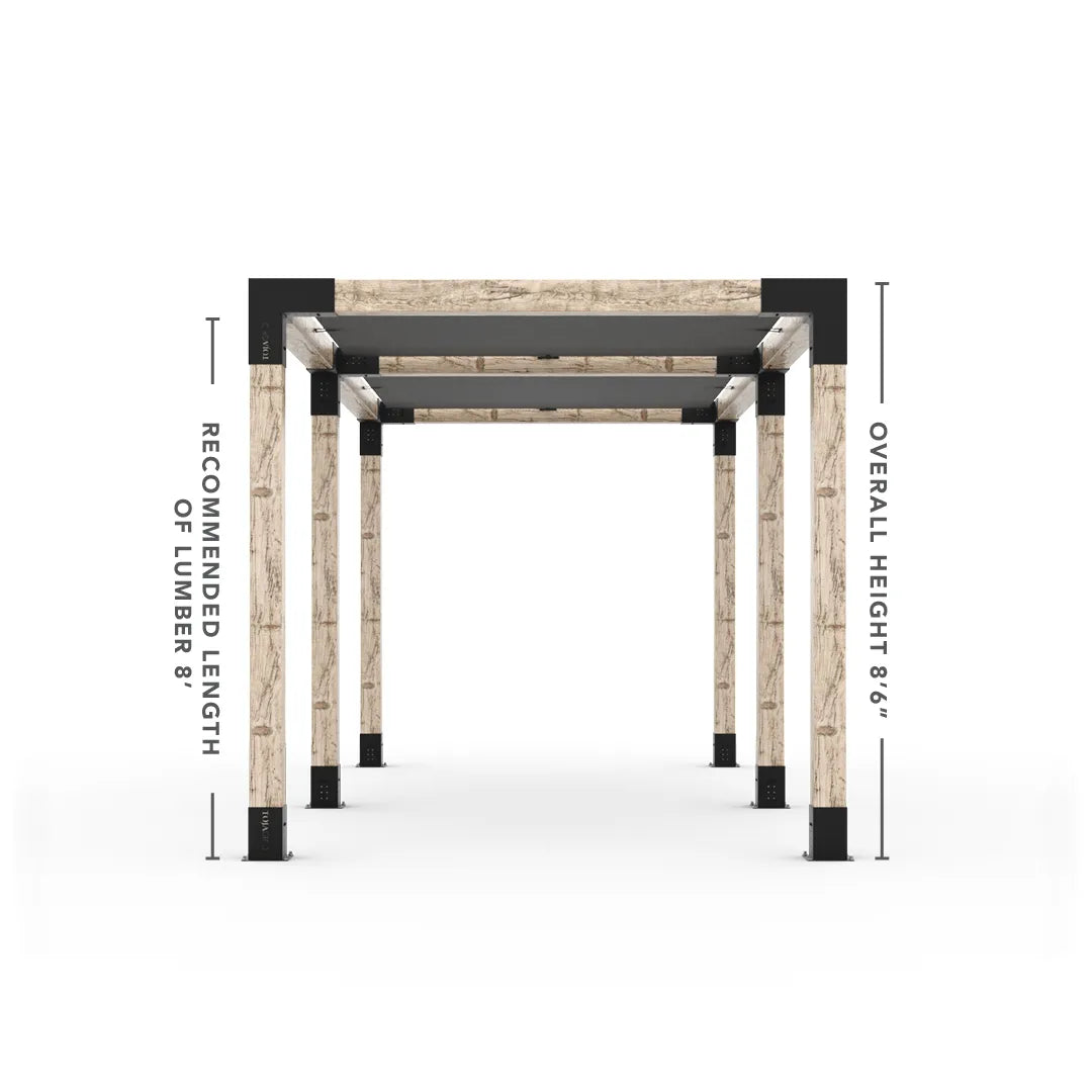 Double Pergola Kit with 2 Shade Sail