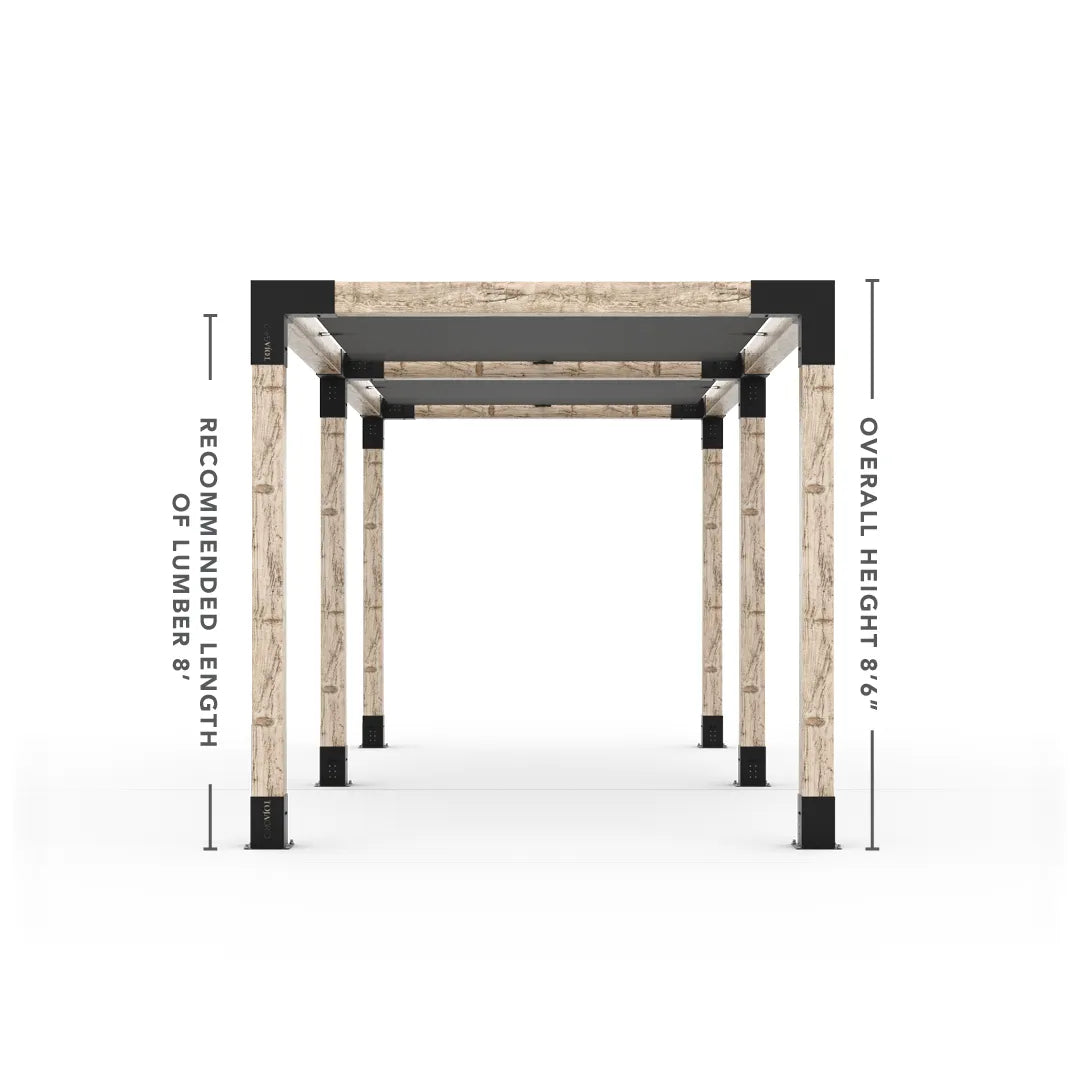 Double Pergola Kit with 2 Shade Sail