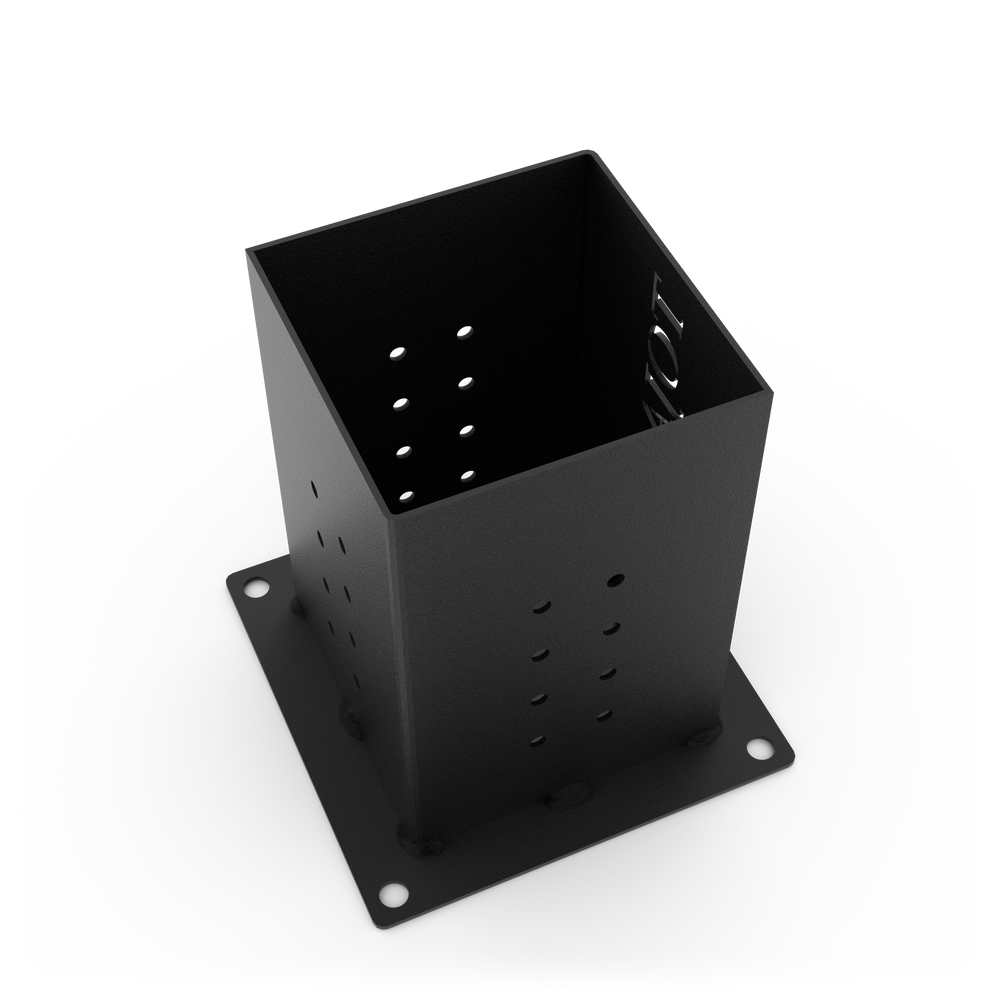 Toja Post Risers SOLO-3 Pergola Post Base and Wall Mount Bracket | Rough Cut | Toja Grid ...