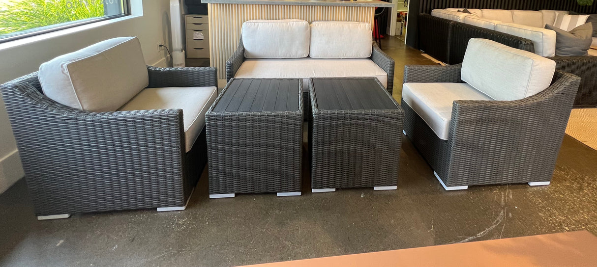 Tuscan Slim Half Round Love Seat Set - 2025-06