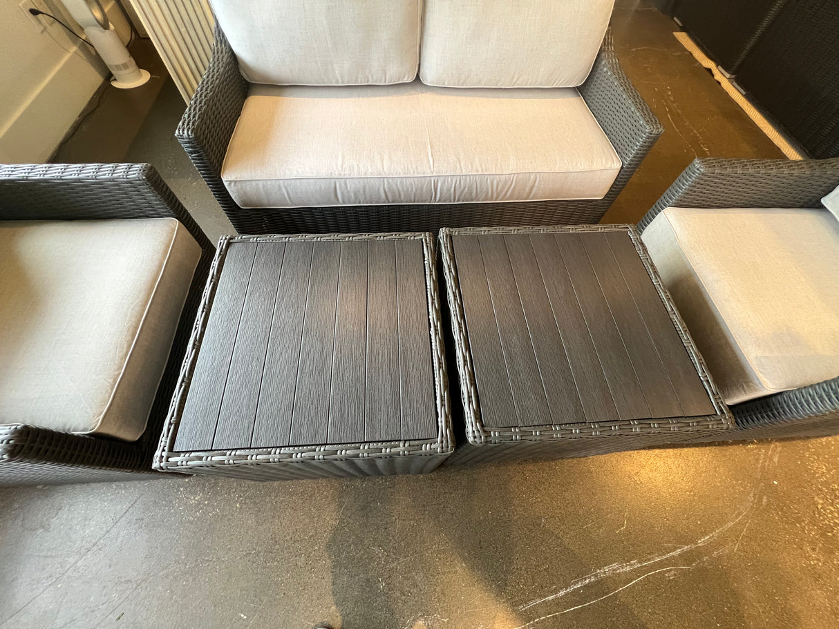 Tuscan Slim Half Round Love Seat Set - 2025-06