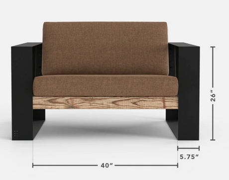 Modern Muskoka Large Chair Kit With 41" Cast Teak Cushions #2025-75