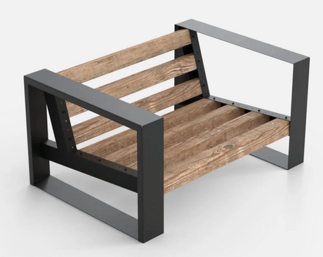 Modern Muskoka Large Chair Kit With 41" Cast Coral Cushions #2025-76