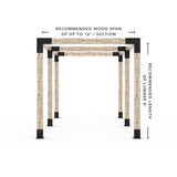 Any Size Double Pergola Kit For 6X6 Wood Posts