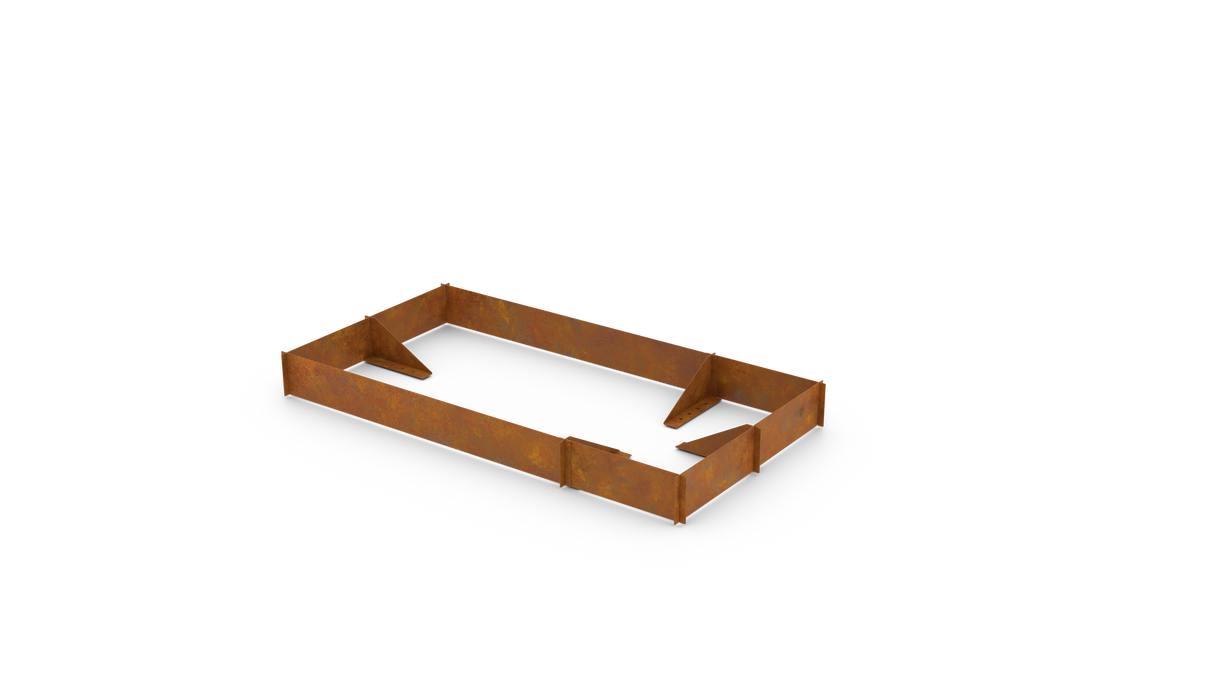 Ancrage de bordure de jardin en acier Corten | 1 paquet