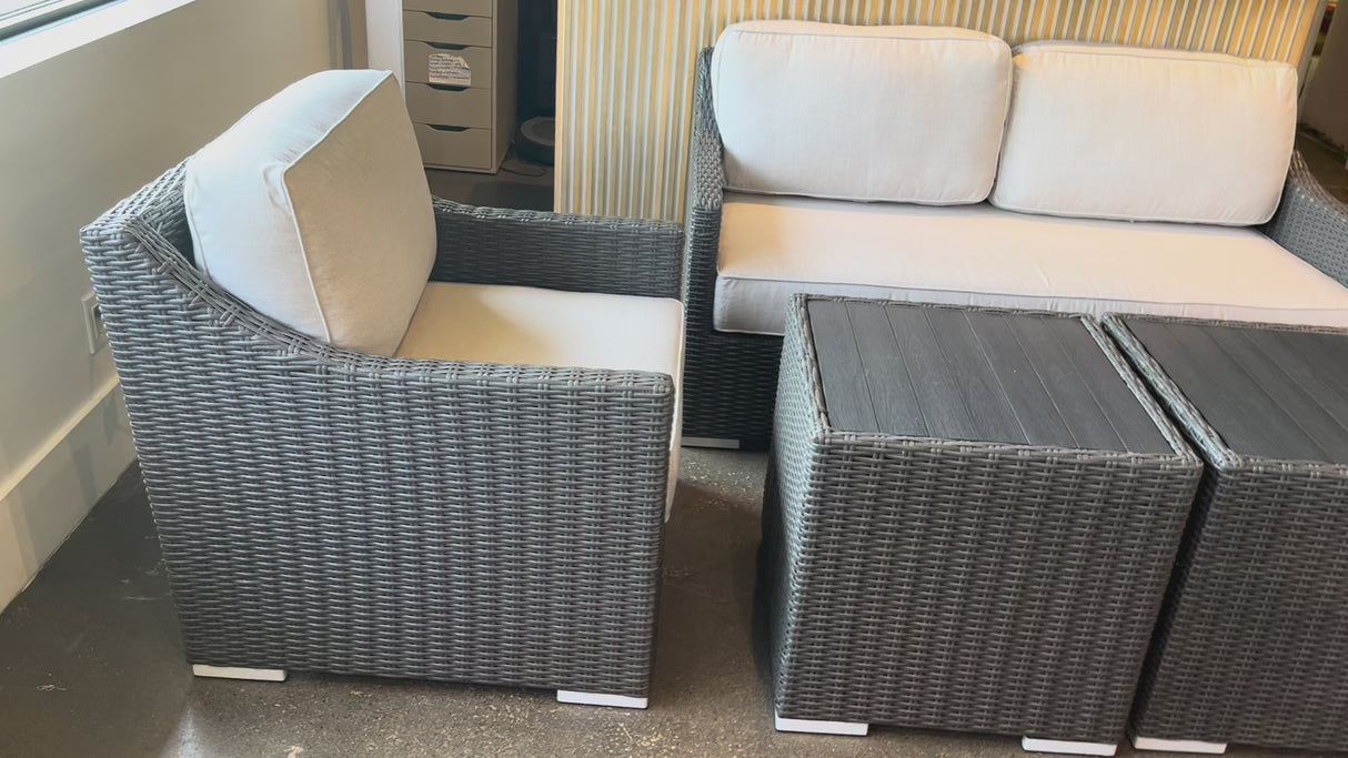 Tuscan Slim Half Round Love Seat Set - 2025-06