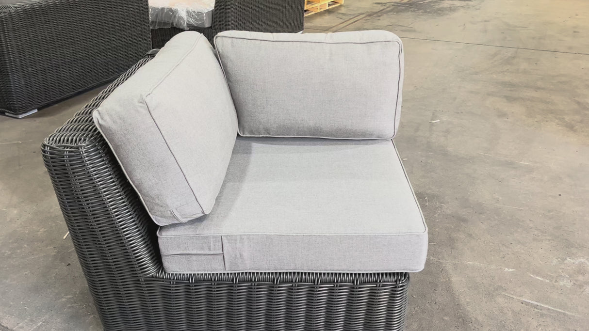 Bretton Charcoal rattan corner piece 2025-49