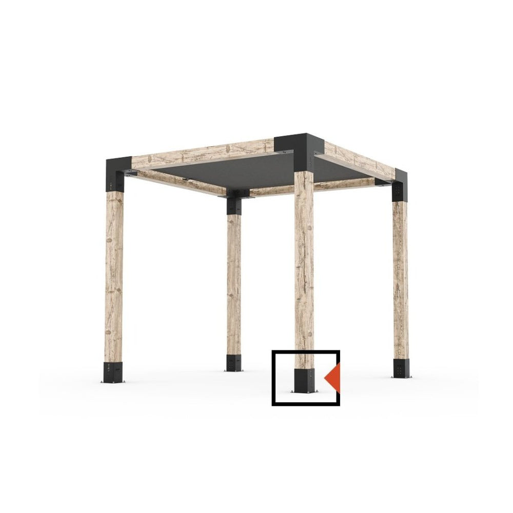 Toja Post Risers SOLO Pergola Post Base and Wall Mount Bracket | Rough Cut | Toja Grid ...
