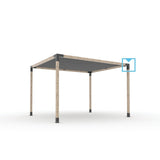 Support d'angle pour pergola à 3 bras TRIO 